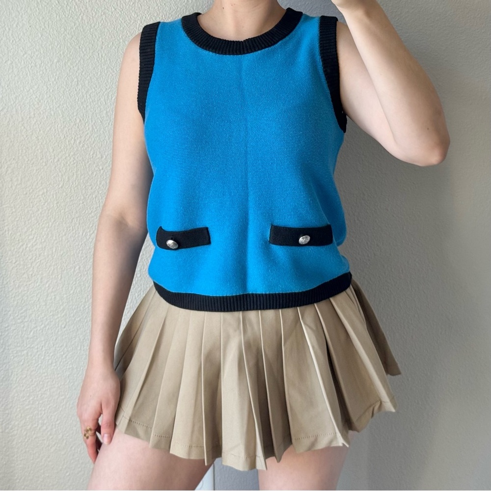 Talbots Knit Sleeveless Sweater Blouse